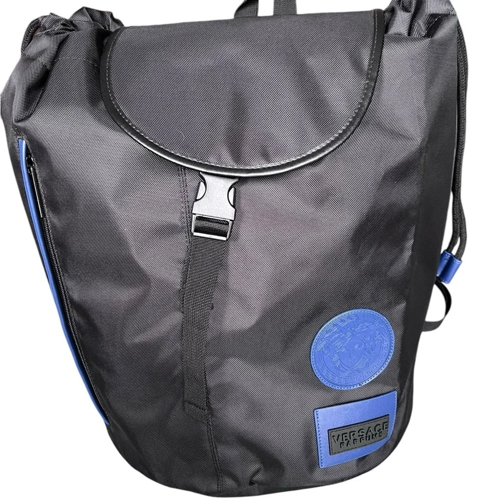 Versace Black and Blue Men's Backpack/Rucksack, new without tags